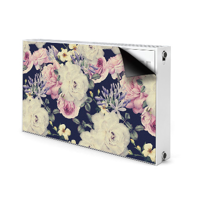 Radiator cover White vintage roses