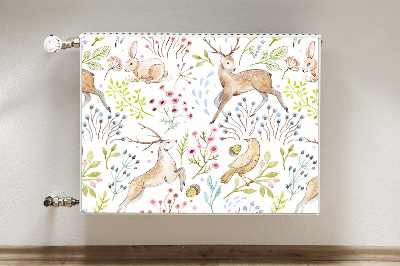 Printed radiator mat Wild animals