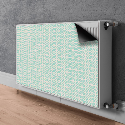 Radiator cover White and blue pattern