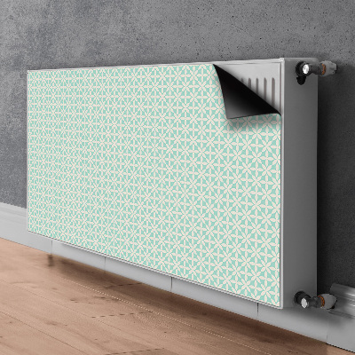 Radiator cover White and blue pattern