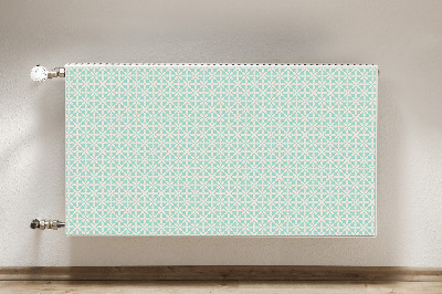 Radiator cover White and blue pattern