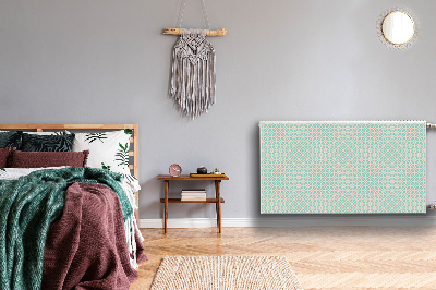 Radiator cover White and blue pattern