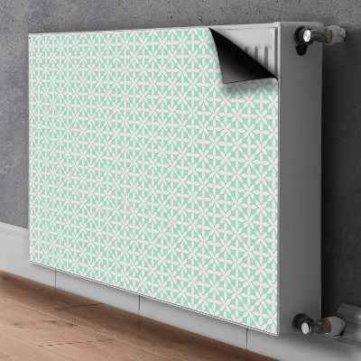 Radiator cover White and blue pattern