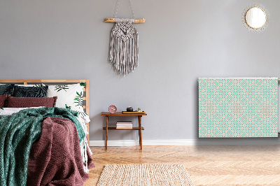 Radiator cover White and blue pattern