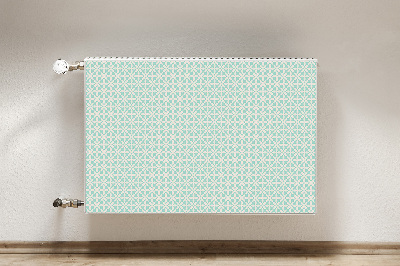 Radiator cover White and blue pattern