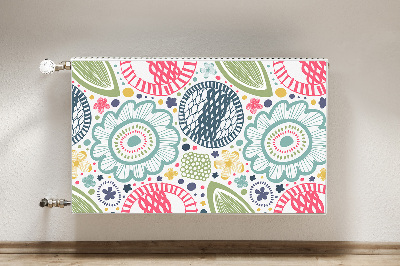 Decorative radiator cover Colorful flowers