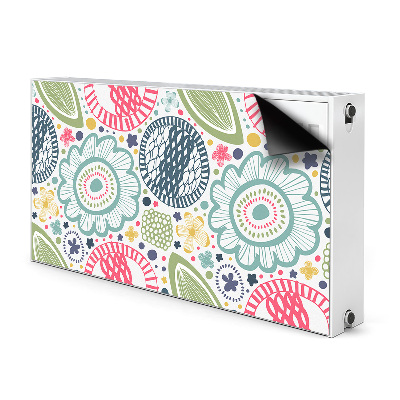 Decorative radiator cover Colorful flowers