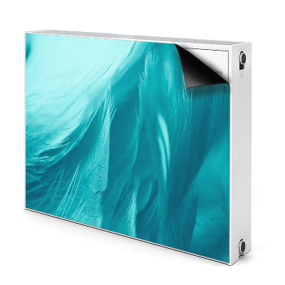 Magnetic radiator cover Blue feathers