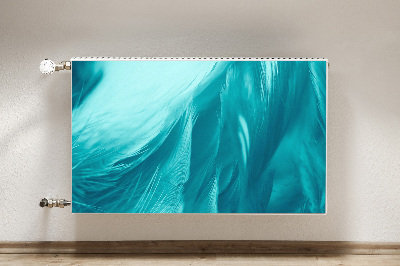 Magnetic radiator cover Blue feathers