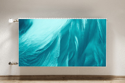 Magnetic radiator cover Blue feathers