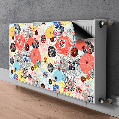 Printed radiator mat Floral pattern