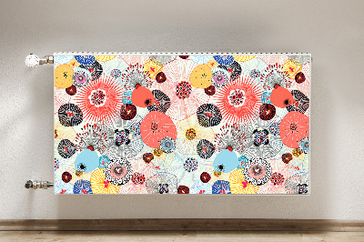 Printed radiator mat Floral pattern