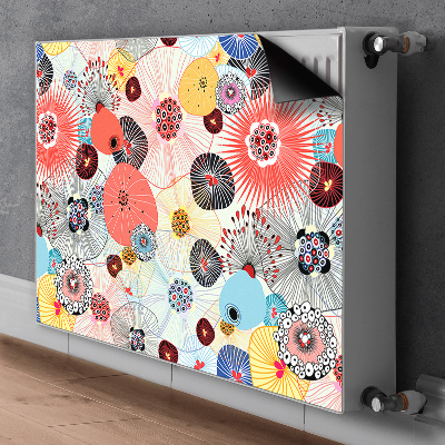 Printed radiator mat Floral pattern