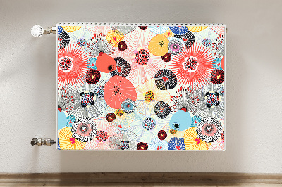 Printed radiator mat Floral pattern