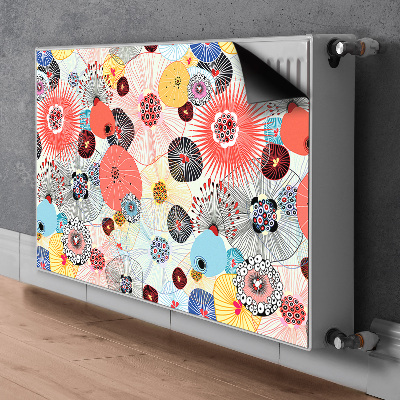 Printed radiator mat Floral pattern