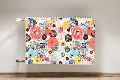 Printed radiator mat Floral pattern