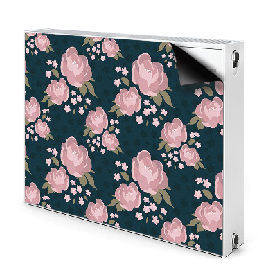 Magnetic radiator mat Pink flowers