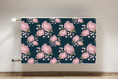 Magnetic radiator mat Pink flowers