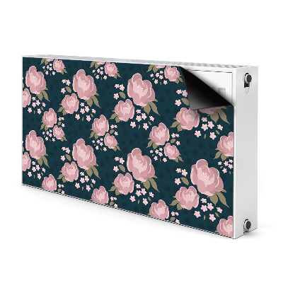 Magnetic radiator mat Pink flowers