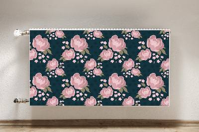 Magnetic radiator mat Pink flowers