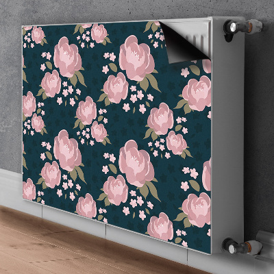 Magnetic radiator mat Pink flowers