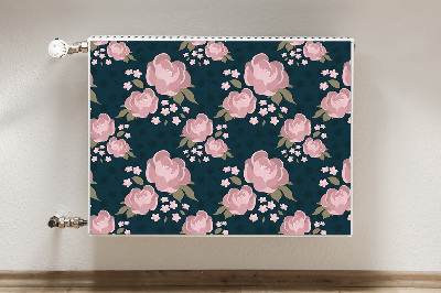 Magnetic radiator mat Pink flowers