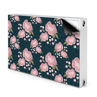 Magnetic radiator mat Pink flowers