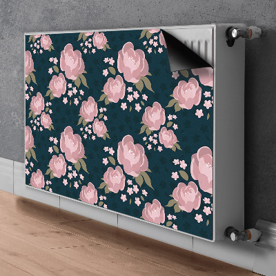 Magnetic radiator mat Pink flowers