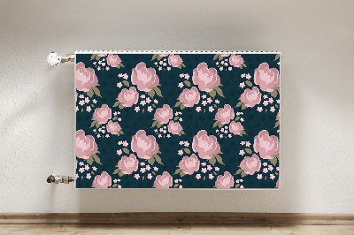 Magnetic radiator mat Pink flowers