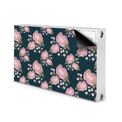 Magnetic radiator mat Pink flowers