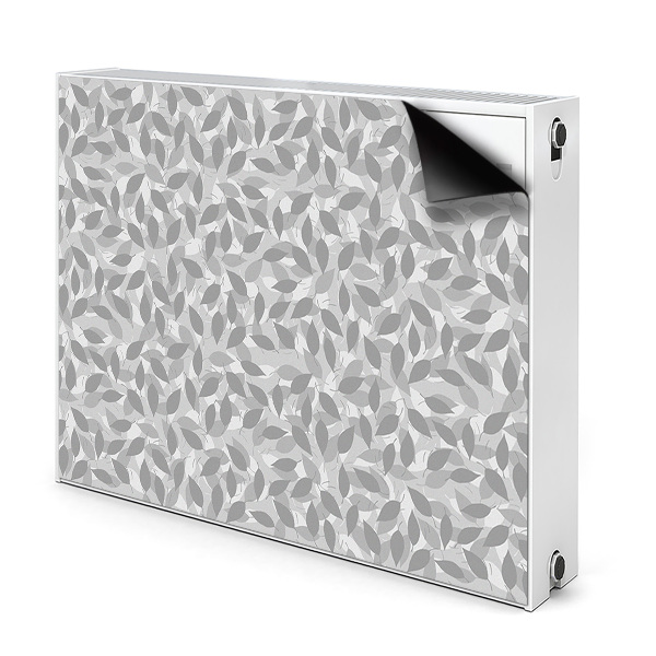 Decorative radiator cover Gray leaves