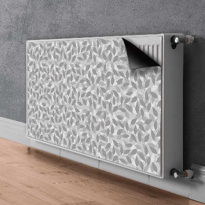 Decorative radiator cover Gray leaves