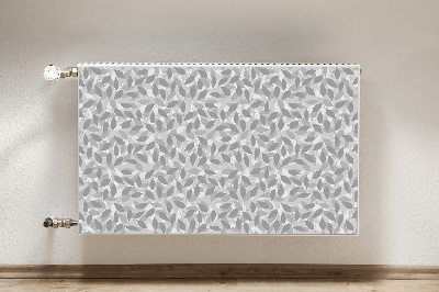 Decorative radiator cover Gray leaves