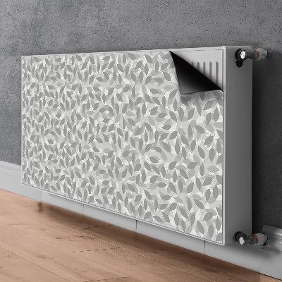 Decorative radiator cover Gray leaves