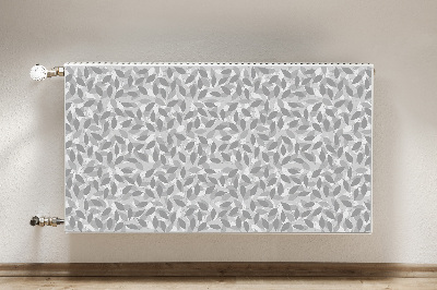 Decorative radiator cover Gray leaves