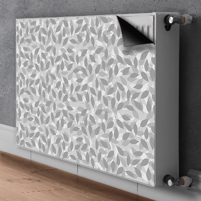 Decorative radiator cover Gray leaves