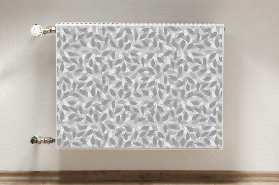 Decorative radiator cover Gray leaves