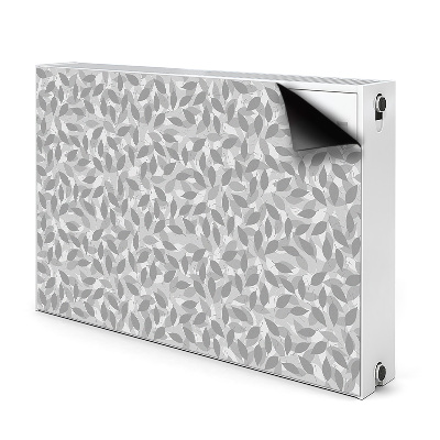 Decorative radiator cover Gray leaves