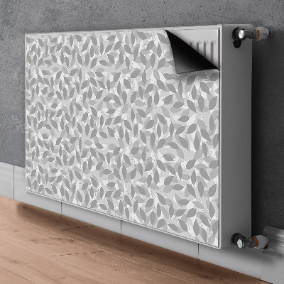 Decorative radiator cover Gray leaves