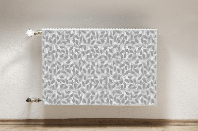 Decorative radiator cover Gray leaves