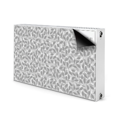 Decorative radiator cover Gray leaves