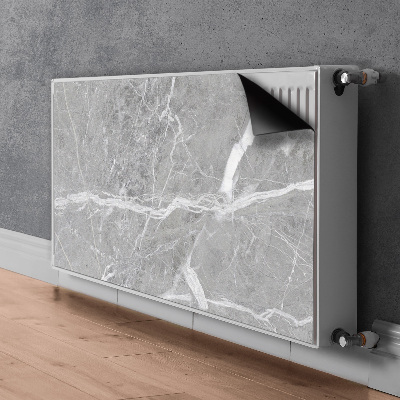 Decorative radiator cover Gray marble