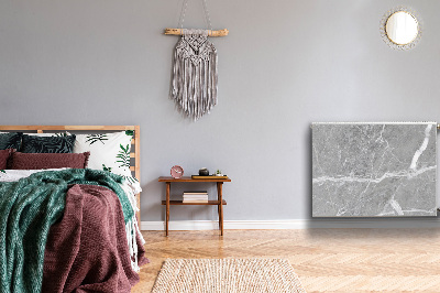 Decorative radiator cover Gray marble