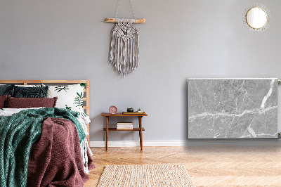 Decorative radiator cover Gray marble
