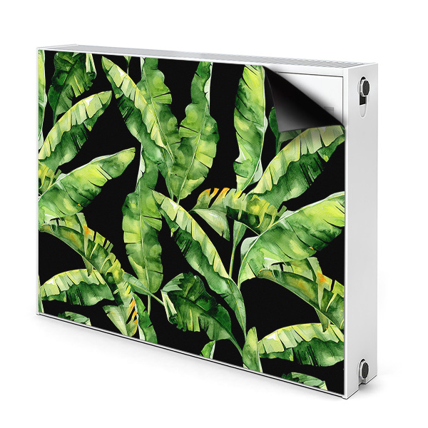 Magnetic radiator mat Tropical leaf