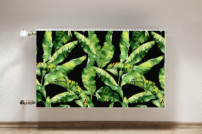 Magnetic radiator mat Tropical leaf