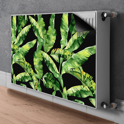 Magnetic radiator mat Tropical leaf