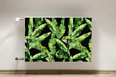 Magnetic radiator mat Tropical leaf