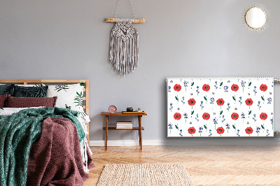 Radiator cover Red field of poppies