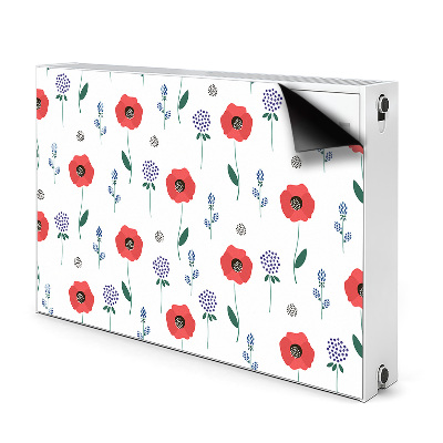 Radiator cover Red field of poppies